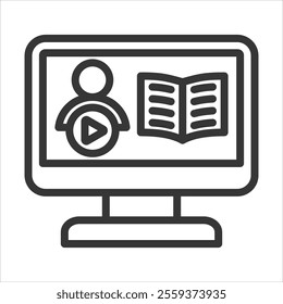 Course Content Outline Icon Vector Illustration