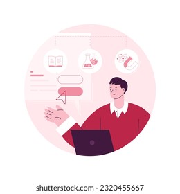 Course enrollment abstract concept vector illustration. Enroll in a course, apply for degree program, add to study plan, online enrollment system, registration form, new student abstract metaphor.