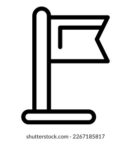 Course flag icon outline vector. Education seminar. Online school