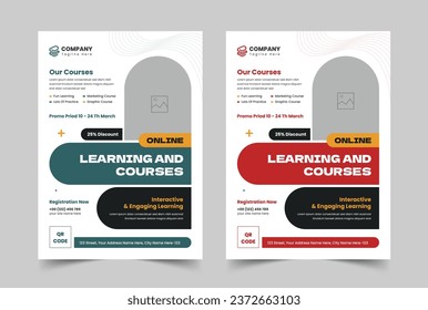 Course Flyer, Back to School Flyer, Online Course Promotion Flyer, Admission Flyer Template