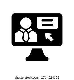 Gráfico de Vector de ilustración de icono de glifo de curso. Gráfico simple del Vector de la ilustración del elemento, conveniente para el App, los Sitios web, y las presentaciones aisladas en el fondo blanco