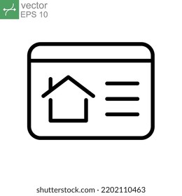 Course, homepage, landing, webinar, website icon. Browser internet Web access symbol for infographic or app. Simple Line Vector illustration. Design on white background EPS 10