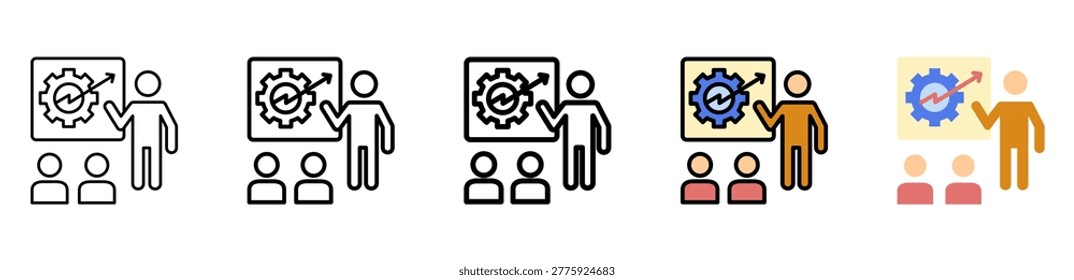 Course Icon Collection With Different Styles And Colors