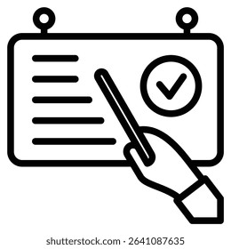 Course Icon Line Vector Illustration