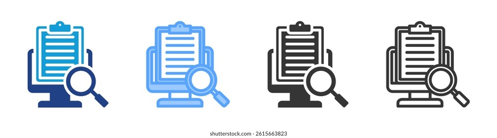 Course Information icon set multiple style collection