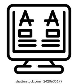 Course lesson icon outline vector. Espanol tutor. Class adult speak