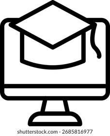 Course Line Icon Vector Design