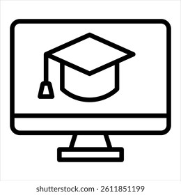 Course Line Icon Vector Illustration