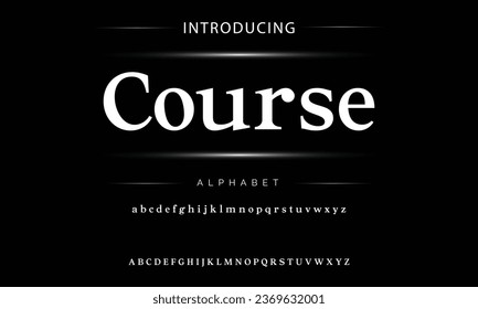 Course luxury elegant typography vintage serif font wedding invitation logo music fashion property