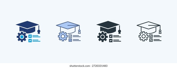 Gestión del curso Colección de íconos de estilos múltiples