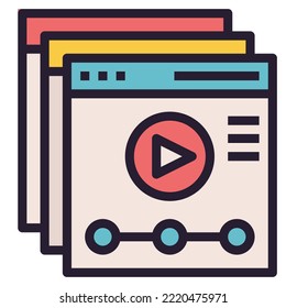 course modern concept ui ux icon for website, app, presentaion, flyer, brochure etc.