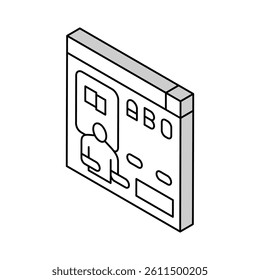 course online english isometric icon vector. course online english sign. isolated symbol illustration