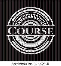 Course silvery badge or emblem