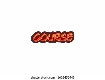 Course text vector design template