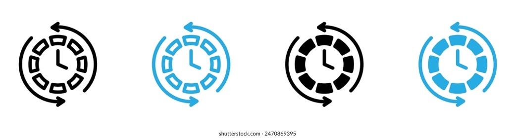 Course of time icon vector set collection for web