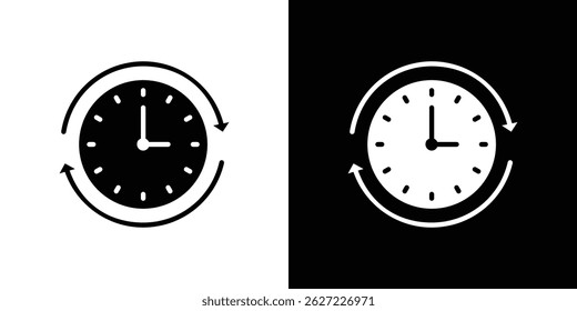 Course of time icon vector, solid illustration, pictogram