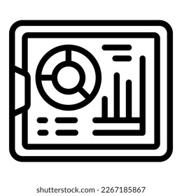 Course travel icon outline vector. Learn school. People success