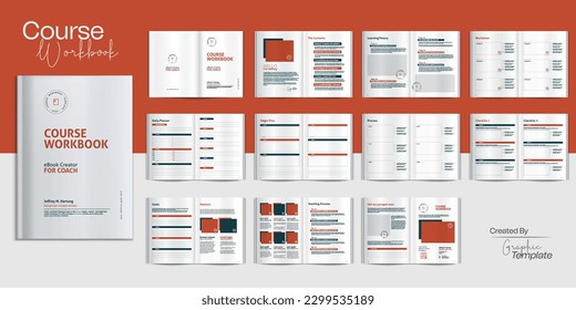 Course Workbook Layout for Coach Workbook Planner Design Course Workbook creator eBook Creator for Coach