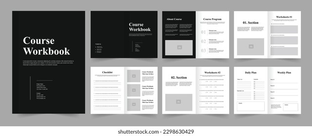 Course Workbook Template with Black and White.