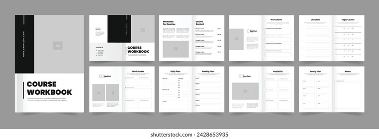 The course workbook template workbook layout design