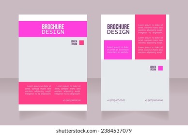 Courses for florists blank brochure design. Template set with copy space for text. Premade corporate reports collection. Editable 2 paper pages. Bebas Neue, Lucida Console, Roboto Light fonts used