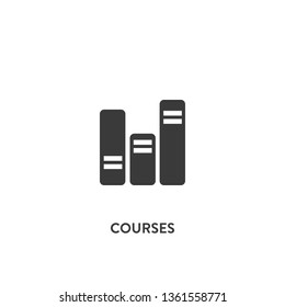 Courses icon vector. Courses sign on white background. Courses icon for web and app