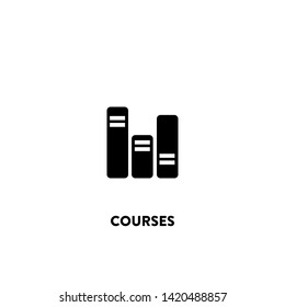 courses icon vector. courses sign on white background. courses icon for web and app