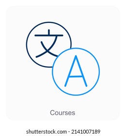 Kurse und Sprachsymbolkonzept