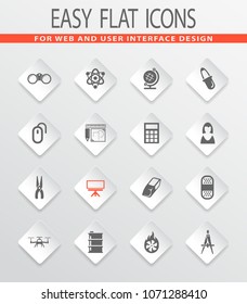 Courses school vector icons for user interface design