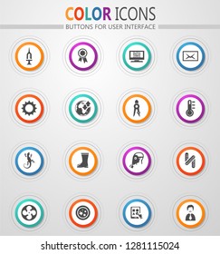 Courses school vector icons for user interface design