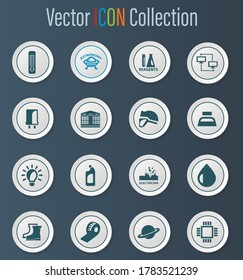 Courses school vector icons for user interface design