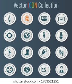 Courses school vector icons for user interface design