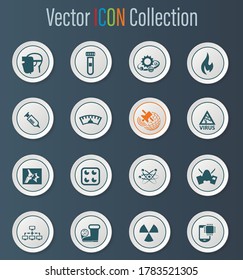 Courses school vector icons for user interface design