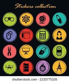 Courses school vector icons for user interface design