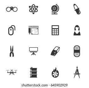 Courses school vector icons for user interface design