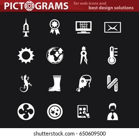 Courses school vector icons for user interface design