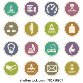 Courses school vector icons for user interface design