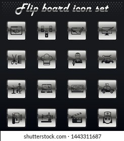 courses vector flip mechanical icons for user interface design