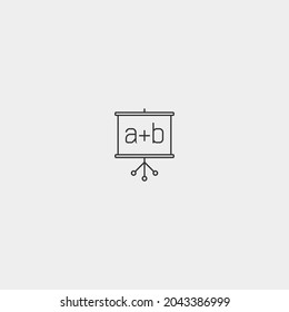 Signo de la ilustración del icono del vector de los cursos