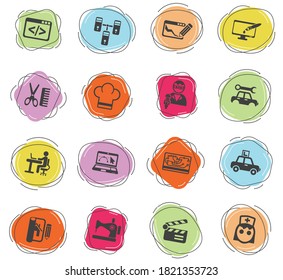 courses web icons for user interface design