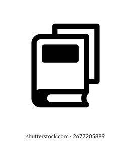 Kursarbeit. Konturenstrichvektorsymbol mit schwarz gefüllten Details.