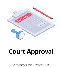  Icono del Vector de la Aprobación de la corte que puede modificar o editar fácilmente

