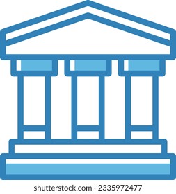 Court Blue Icon - Single Icon, Vector