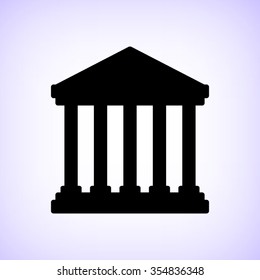 Court Building -  black vector icon