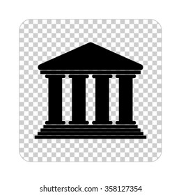 Court Building  - black vector icon