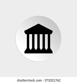 Court Building -  black vector icon