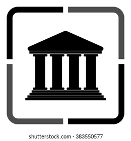 Court Building  - black vector icon