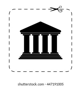 Court Building  - black vector icon