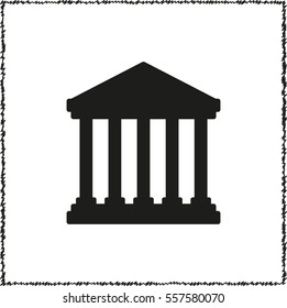 Court Building  - black vector icon