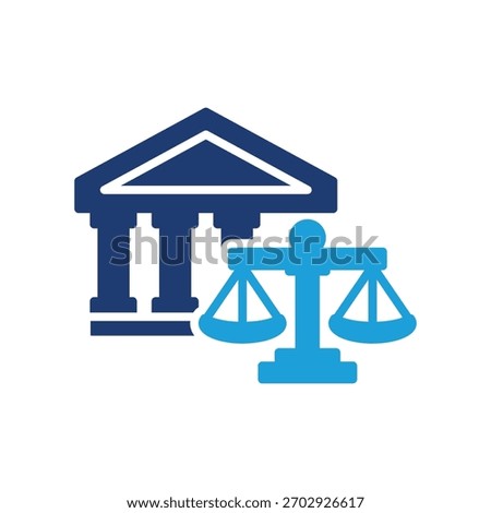 court building colored icon vector design good for web or mobile app